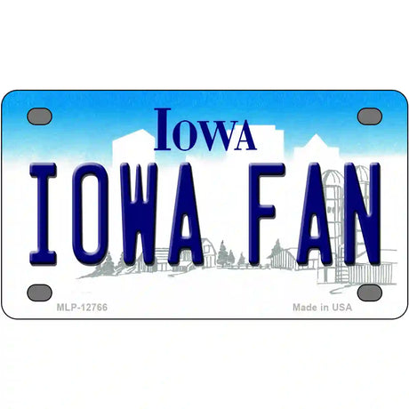 Iowa Fan Novelty Metal License Plate Tag 4" x 2.2" (MLP)