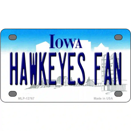 Hawkeyes Fan Novelty Metal License Plate 4" x 2.2" (MLP)