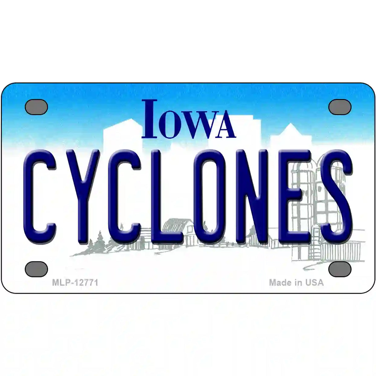 Cyclones Novelty Metal License Plate Tag 4" x 2.2" (MLP)