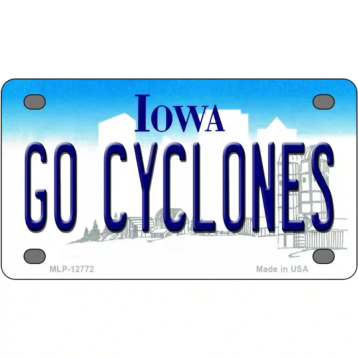 Go Cyclones Novelty Metal License Plate Tag 4" x 2.2" (MLP)