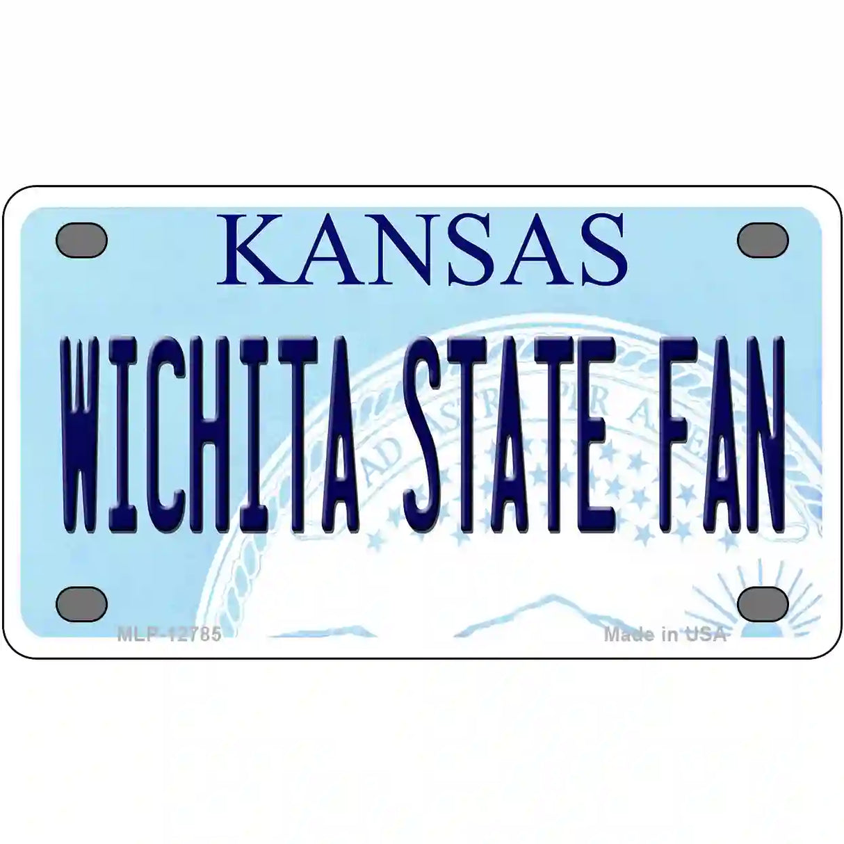 Wichita State Fan Novelty Metal License Plate Tag 4" x 2.2" (MLP)