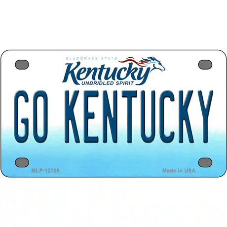 Go Kentucky Novelty Metal License Plate Tag 4" x 2.2" (MLP)