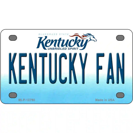 Kentucky Fan Novelty Metal License Plate Tag 4" x 2.2" (MLP)