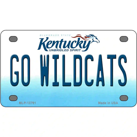 Kentucky Go Wildcats Novelty Metal License Plate Tag 4" x 2.2" (MLP)