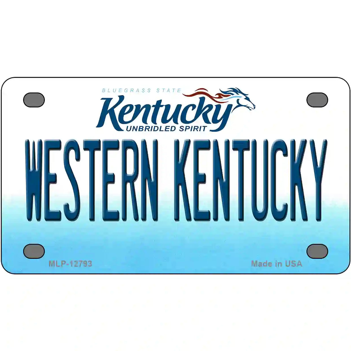 Western Kentucky Novelty Metal License Plate Tag 4" x 2.2" (MLP)