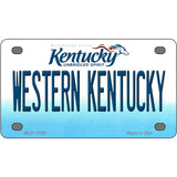 Western Kentucky Novelty Metal License Plate Tag 4" x 2.2" (MLP)