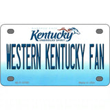 Western Kentucky Fan Novelty Metal License Plate Tag 4" x 2.2" (MLP)