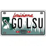 Go LSU Novelty Metal License Plate Tag 4" x 2.2" (MLP)