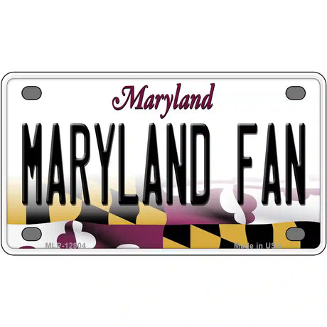 Maryland Fan Novelty Metal License Plate Tag 4" x 2.2" (MLP)