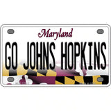 Go Johns Hopkins Novelty Metal License Plate 4" x 2.2" (MLP)