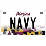 Navy Novelty Metal License Plate 4" x 2.2" (MLP)