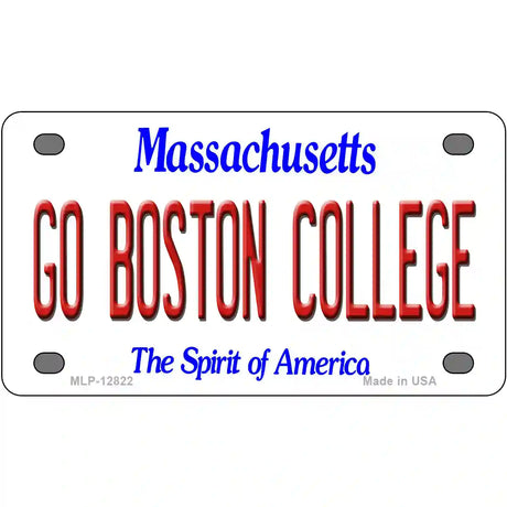 Go Boston College Novelty Metal License Plate 4" x 2.2" (MLP)