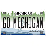 Go Michigan Novelty Metal License Plate 4" x 2.2" (MLP)