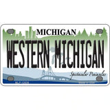 Western Michigan Novelty Metal License Plate 4" x 2.2" (MLP)