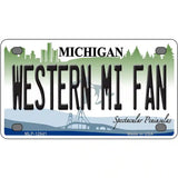 Western Michigan Fan Novelty Metal License Plate 4" x 2.2" (MLP)