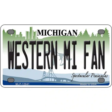 Western Michigan Fan Novelty Metal License Plate 4" x 2.2" (MLP)