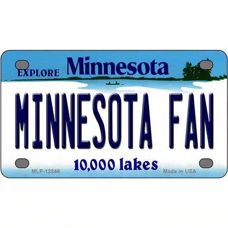 Minnesota Fan Novelty Metal License Plate 4" x 2.2" (MLP)