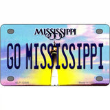 Go Mississippi Novelty Metal License Plate 4" x 2.2" (MLP)