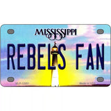 Rebels Fan Novelty Metal License Plate 4" x 2.2" (MLP)