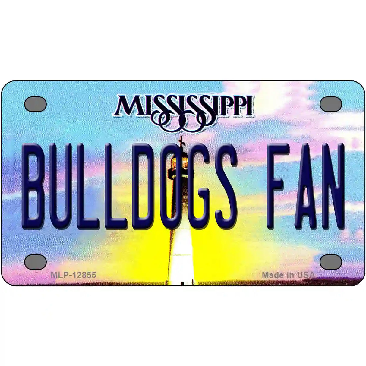 Bulldogs Fan Mississippi Novelty Metal License Plate 4" x 2.2" (MLP)