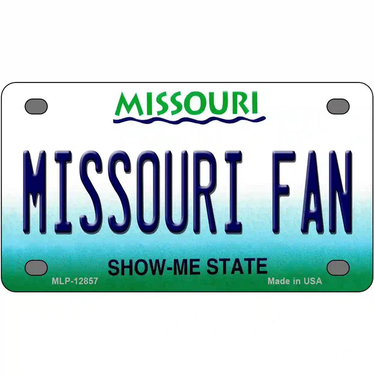 Missouri Fan Novelty Metal License Plate 4" x 2.2" (MLP)