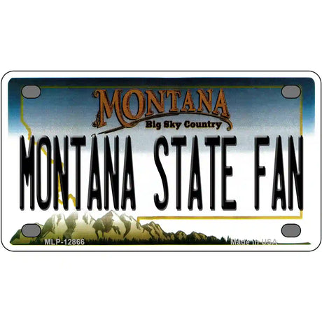 Montana State Fan Novelty Metal License Plate 4" x 2.2" (MLP)