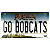 Go Bobcats Novelty Metal License Plate 4" x 2.2" (MLP)