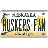 Huskers Fan Novelty Metal License Plate 4" x 2.2" (MLP)