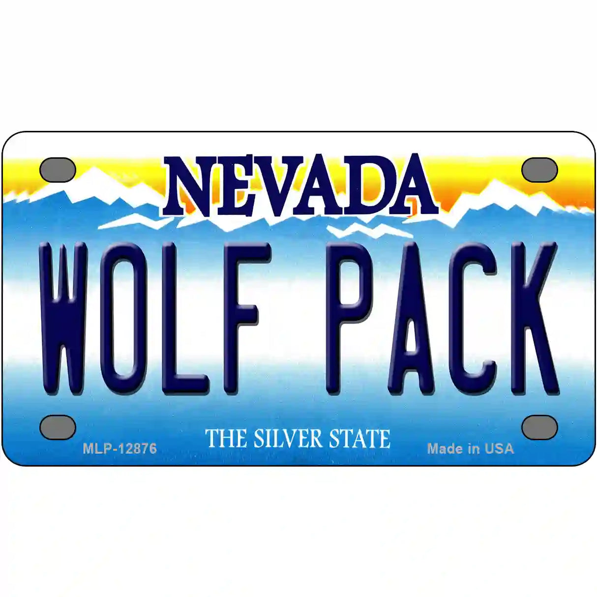 Wolf Pack Novelty Metal License Plate 4" x 2.2" (MLP)