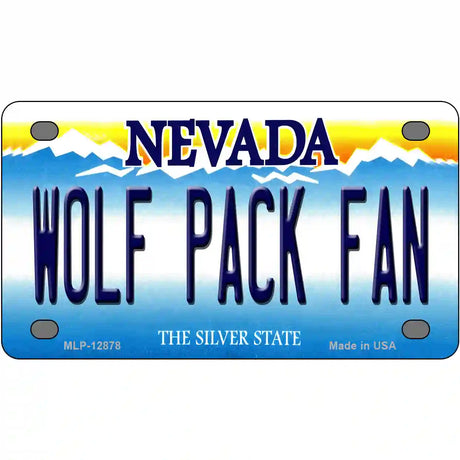 Wolf Pack Fan Novelty Metal License Plate 4" x 2.2" (MLP)