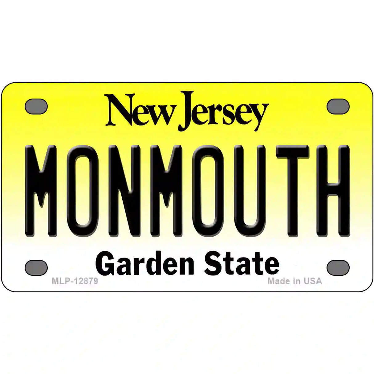 Monmouth Novelty Metal License Plate 4" x 2.2" (MLP)