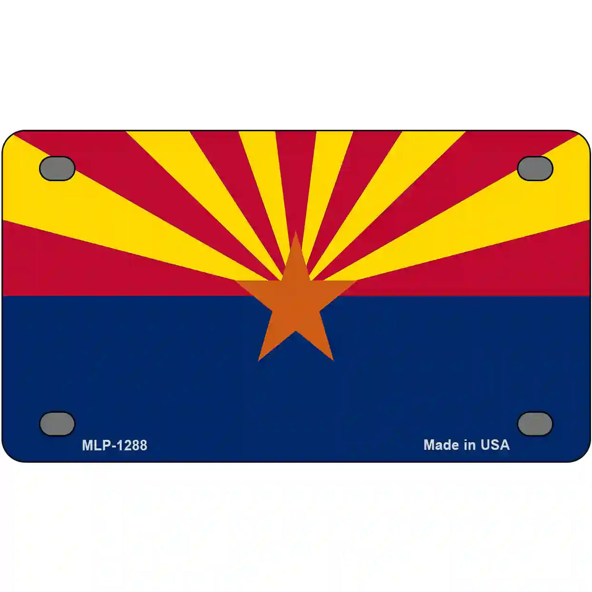 Arizona Small Star Novelty Metal License Plate 4" x 2.2" (MLP)