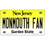 Monmouth Fan Novelty Metal License Plate 4" x 2.2" (MLP)