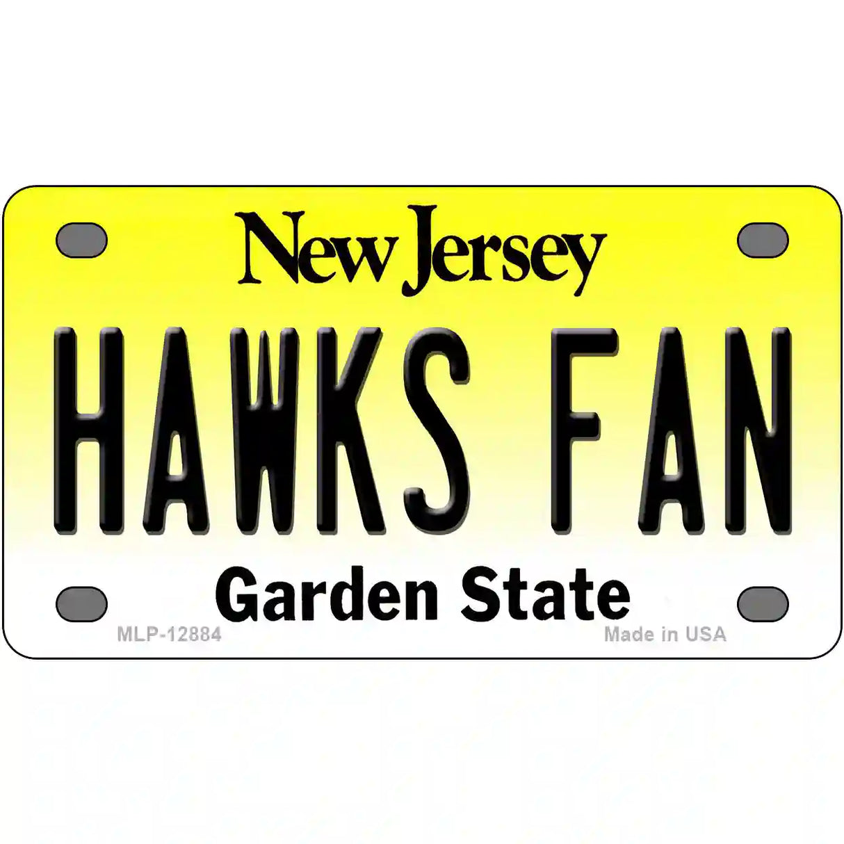 Hawks Fan New Jersey Novelty Metal License Plate LP-12884 4" x 2.2" (MLP)