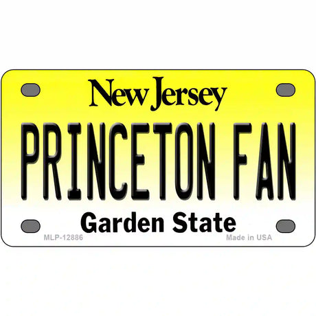 Princeton Fan Novelty Metal License Plate 4" x 2.2" (MLP)