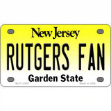 Rutgers Fan Novelty Metal License Plate 4" x 2.2" (MLP)