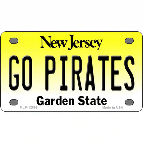 Go Pirates Novelty Metal License Plate 4" x 2.2" (MLP)