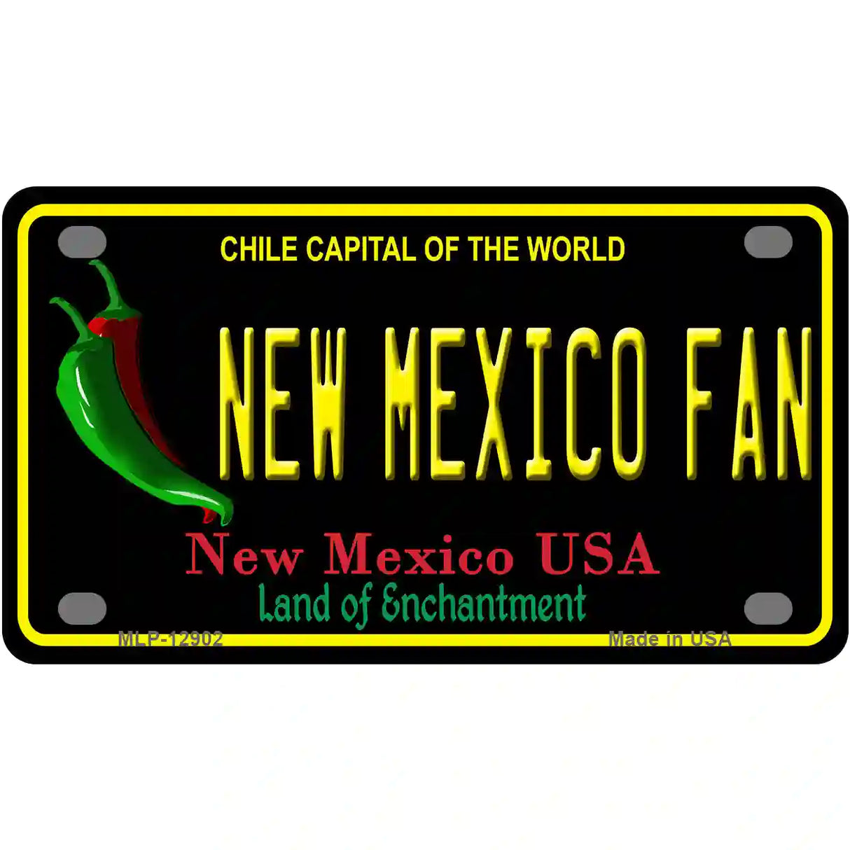 New Mexico Fan Novelty Metal License Plate 4" x 2.2" (MLP)