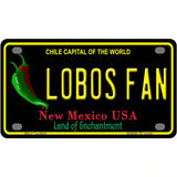 Lobos Fan Novelty Metal License Plate 4" x 2.2" (MLP)