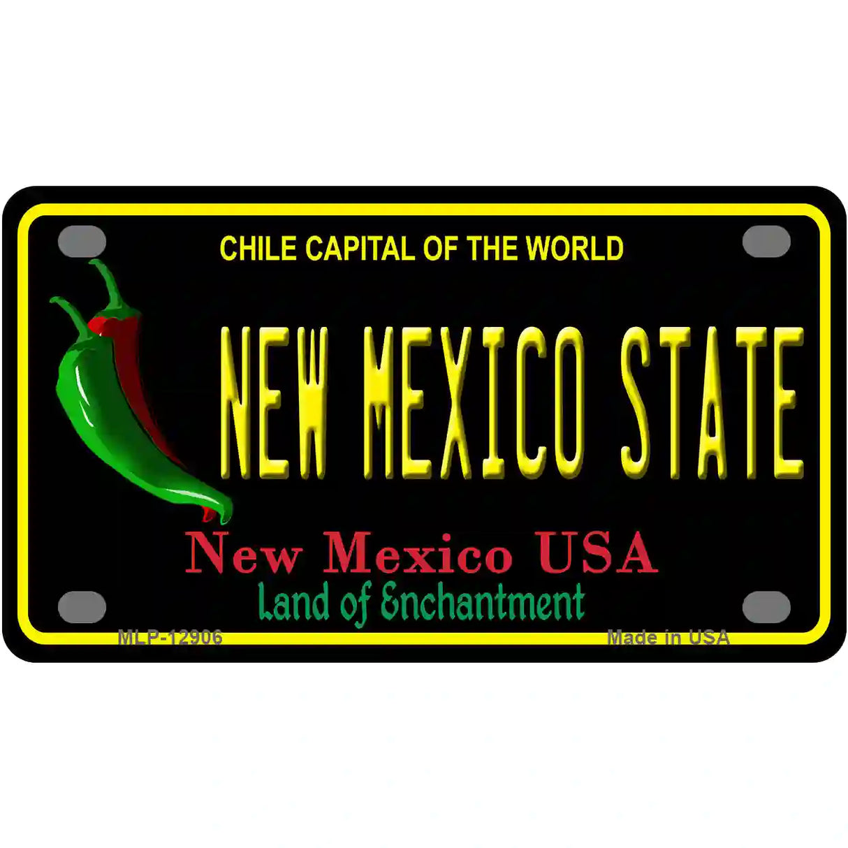 New Mexico State Novelty Metal License Plate Tag LP-12906 4" x 2.2" (MLP)