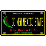 Go New Mexico State Novelty Metal License Plate 4" x 2.2" (MLP)