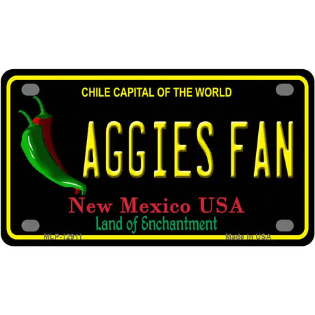 Aggies Fan Novelty Metal License Plate 4" x 2.2" (MLP)