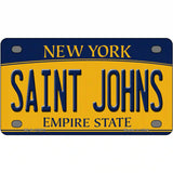 Saint Johns Novelty Metal License Plate 4" x 2.2" (MLP)