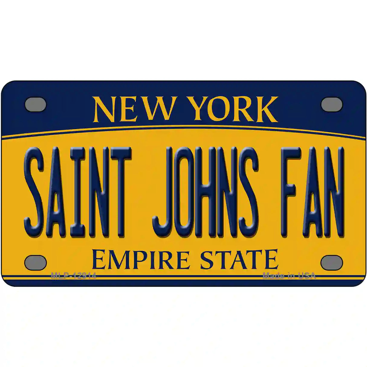 Saint Johns Fan Novelty Metal License Plate 4" x 2.2" (MLP)