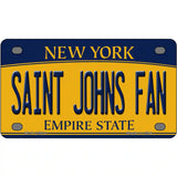 Saint Johns Fan Novelty Metal License Plate 4" x 2.2" (MLP)