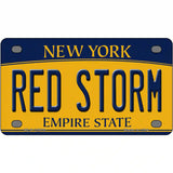 Red Storm Novelty Metal License Plate 4" x 2.2" (MLP)