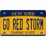 Go Red Storm Novelty Metal License Plate 4" x 2.2" (MLP)