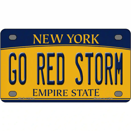 Go Red Storm Novelty Metal License Plate 4" x 2.2" (MLP)