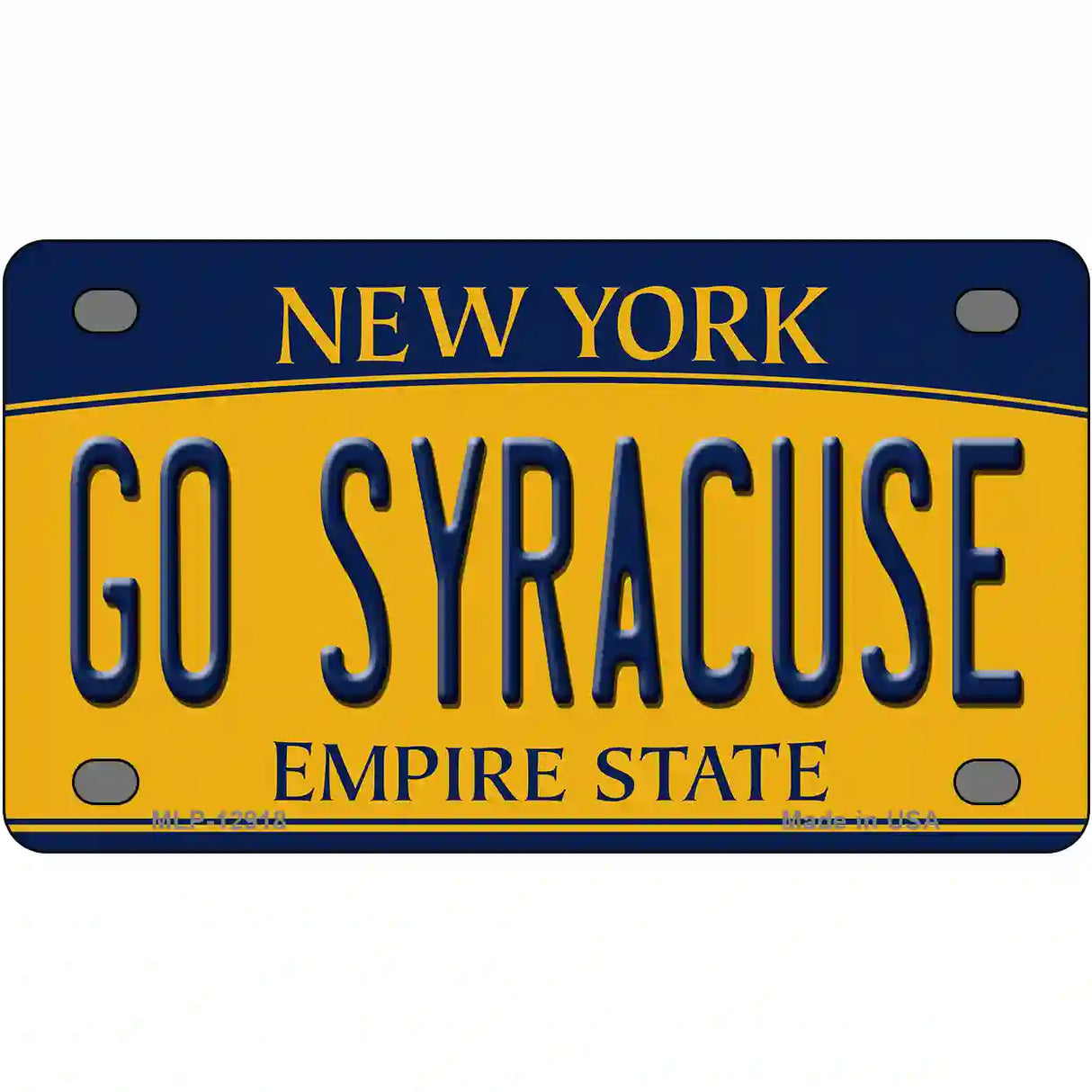 Go Syracuse Novelty Metal License Plate 4" x 2.2" (MLP)