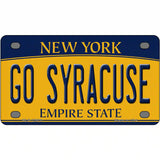 Go Syracuse Novelty Metal License Plate 4" x 2.2" (MLP)